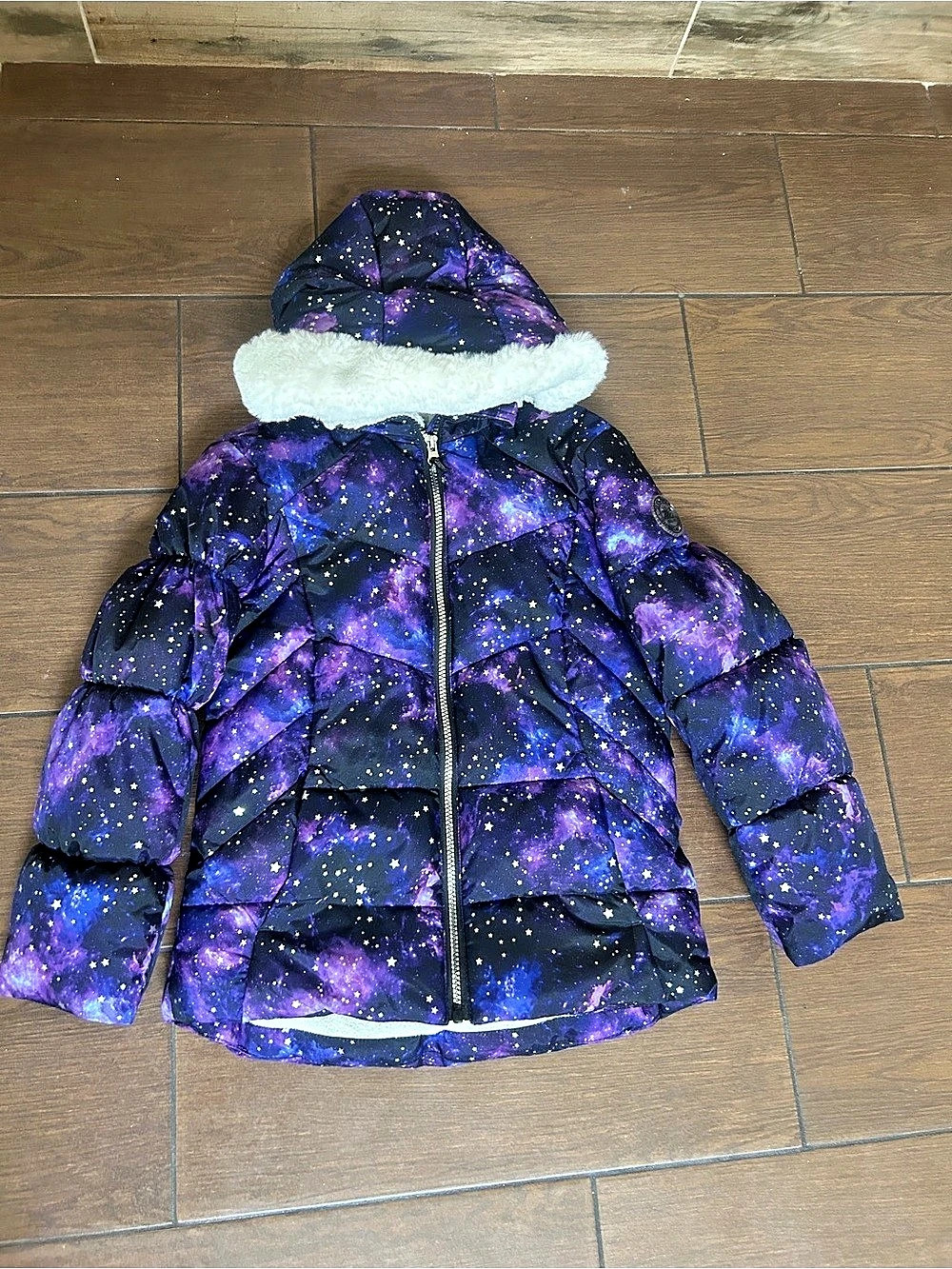 ZeroXposur Girls 7/8 Galaxy Print Puffer Jacket Like New